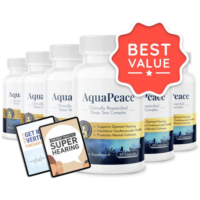 AquaPeace Longevity & Vitality Support — 6 Bottle / 180 Day Pack
